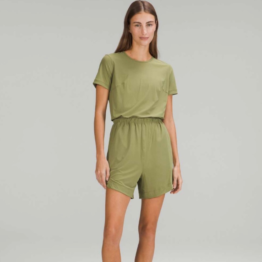 Lululemon Lightweight High-Neck Romper Bronze Green Size 10
